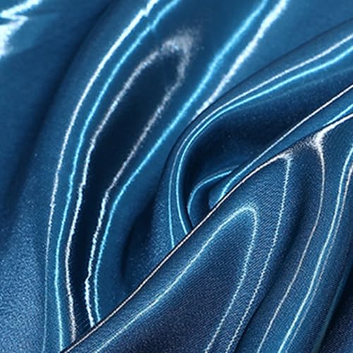 Tissu satiné indigo anti-froissement pour costume de scène brillant