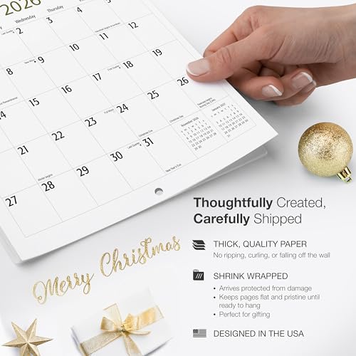 Image of RED EMBER French Bulldog Puppies 2026 Mini Wall Calendar 12 Month | 7 inch x 14 inch Open | Thick & Sturdy Paper | Giftable | Cute Frenchie Puppy Dog Calendar 2026