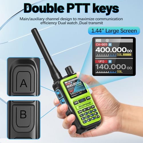 Image of Baofeng Radio UV-5R Mini Ham Radio Handheld Long Range Two Way Radio NOAA Weather Radio Rechargeable Walkie Talkies Dual PTT APP Programming Copy Frequency 999CH with USB-C Charging Survival Radio