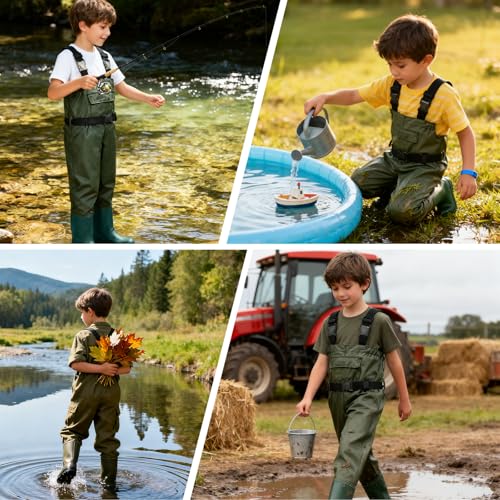 Cuissardes imperméables en PVC de pêche pour tout-petits - 6