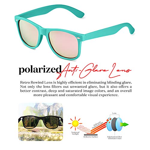 Retro Rewind Polarized Sunglasses For Men And Women - Uv Protection Classic Mens Womens Sun Glasses - Cool Vintage 80S Shades #TOP3