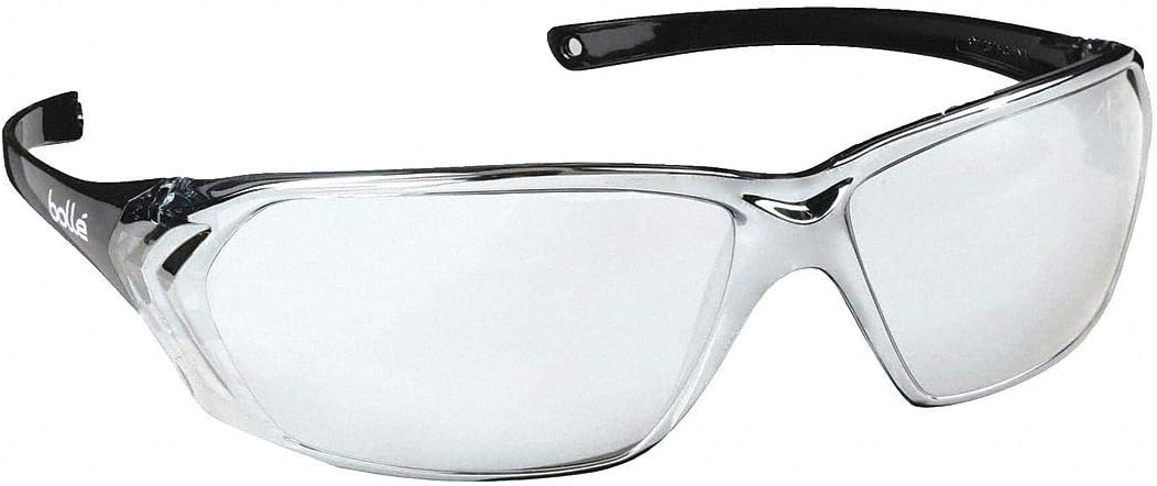 Bolle Silver Mirror Safety Glasses, Scratch-Resistant, Wraparound