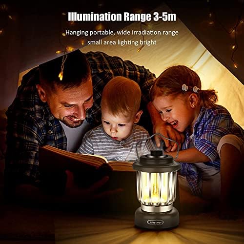 Camping Light, Rechargeable Camping Lantern 300LM Dimmable Camping Lamp, 3 Light Modes, Waterproof-Rechargeable Lantern for Camping Hurricanes Emergency Power Outages, Valentines Day gift for Him