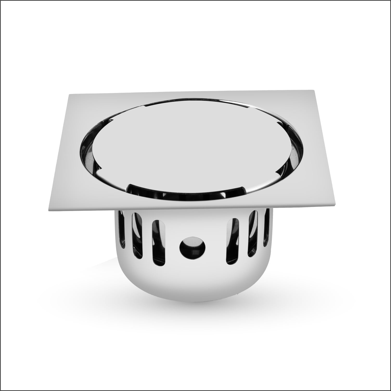 Sanjay Chilly Square German Drain 6x6 INCH Cockroach Trap 304 Stainless Steel | Floor Drain Jali with Gloss Finish for Home and Kitchen