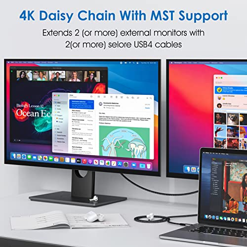 Thunderbolt 4 Cable 4Ft, 40Gbps Thunderbolt Cable With 100W Charging, Supports 5K Or 8K Display, Usb 4 Cable Compatible With Macbook, Hub, Docking, Thunderbolt 4 And Thunderbolt 3 #TOP5