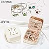 Parima Christmas Stocking Stuffers Gifts for Teenage Girls Grandkids, 3 4 5 6 7 8 9 10 11 12 13 14 Year Old Girl Gifts, Gift for Women Travel Jewelry Case Jewelry Box | Letter A, White #3