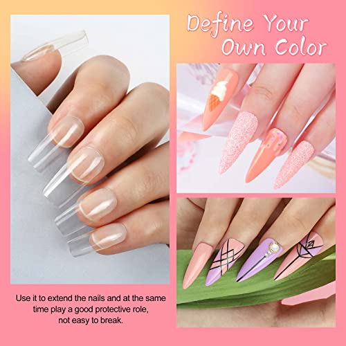 Coscelia Gel Nail Polish Kit With U V Light Starter Kit 6Pcs Gel Polish Set With Clear Pink White U V Nail Builder Gel Polish Matte & Glossy Top Coat Base Coat Gel Manicure Kit Diy Gift For Women #TOP2