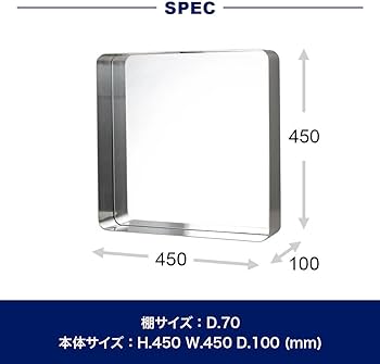 Amazon.co.jp: ダルトン(Dulton) 棚付き鏡 ミラー ウィズ スチール