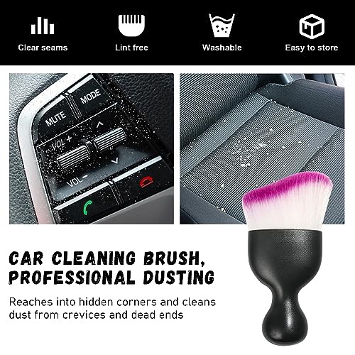image for Ziciner 2 PCS Car Detailing Brush, Curved Soft Bristles Auto Removal D
