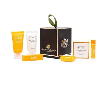 Gilchrist & Soames Bathe Essentials Kit - Luxury Hotel Toiletries and Personal Care, TSA Approved, For Travel and Gifting, Paraben Free, Orange Blossom and Mandarin Fragrance