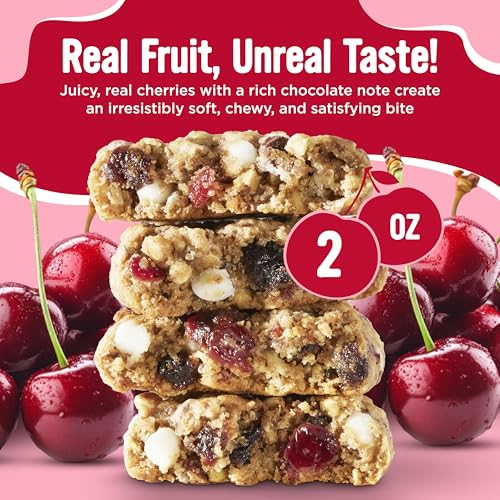 Cooper Street Granola Bakes Chocolate Cherry - 2oz Big Oatmeal Granola Bars - Good Source of Fiber & Whole Grains - Soft Baked Breakfast Oat & Seeds Bar - Nut Free, Dairy Free & School Safe - 10 Pack