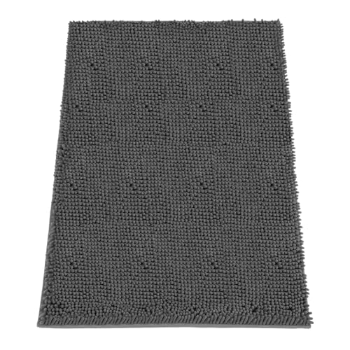 Image of Absorbent Dog Door Mat for Muddy Paws, 48 inch x 30 inch Chenille Indoor Mats for Entryway, Trap Dirt Front Door Mat Indoor Entrance Washable Non Slip Soft