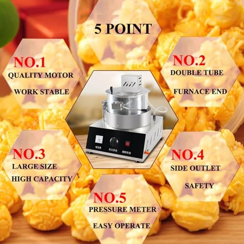 Machine à pop-corn commerciale avec voltmètre pour éviter les grains brûlés - 8