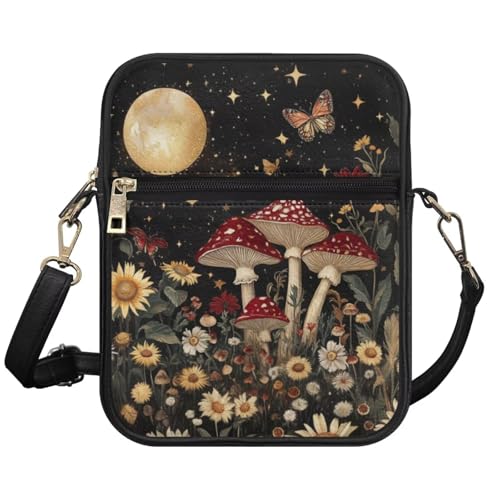 COEQINE Sunset Horse Messenger Bag for Women Crossbody Vintage Designs Leather Shoulder Bag for Ladies for Work