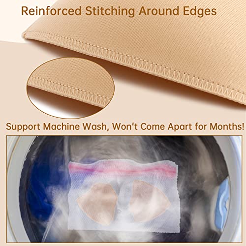 Ksang Bra Pads Inserts 4 Pairs - Sewn Edges Breast Padding For Sports Bras Swimsuits Bikini Push Up Bra Cups Inserts For D Cup #TOP3