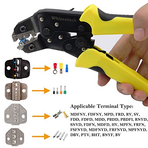 Whizzotech Wire Crimper Tool Insulated Wire Terminals Connector Ratcheting Type Adjustable Crimper - Thumbnail 2