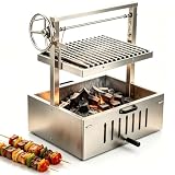 Outdoor-Holzkohlegrill Im Santa-Maria-Stil Mit V-förmigem Rost