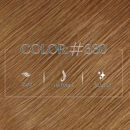 Image of Easyouth 80g Butterfly Weft Extensions Human Hair Copper, Invisible Butterfly Weft Hair Extensions Human Hair Copper, 16 Inch, for Women, for Formal, OVO Wefts Remy Hair Extension