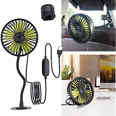 Ventilador USB Eléctrico Ymenow con Reposacabezas para Coche Cover
