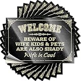 Photo Gallery adesivi e decalcomanie per auto welcome beware of wife bambini e animali domestici sono anche ombrosi e marito è fresco, adesivo divertente, 10 adesivi scherzi divertenti per adulti (dimensioni: 12 x Photo Gallery adesivi e decalcomanie per auto welcome beware of wife bambini e animali domestici sono anche ombrosi e marito è fresco, adesivo divertente, 10 adesivi scherzi divertenti per adulti (dimensioni: 12 x