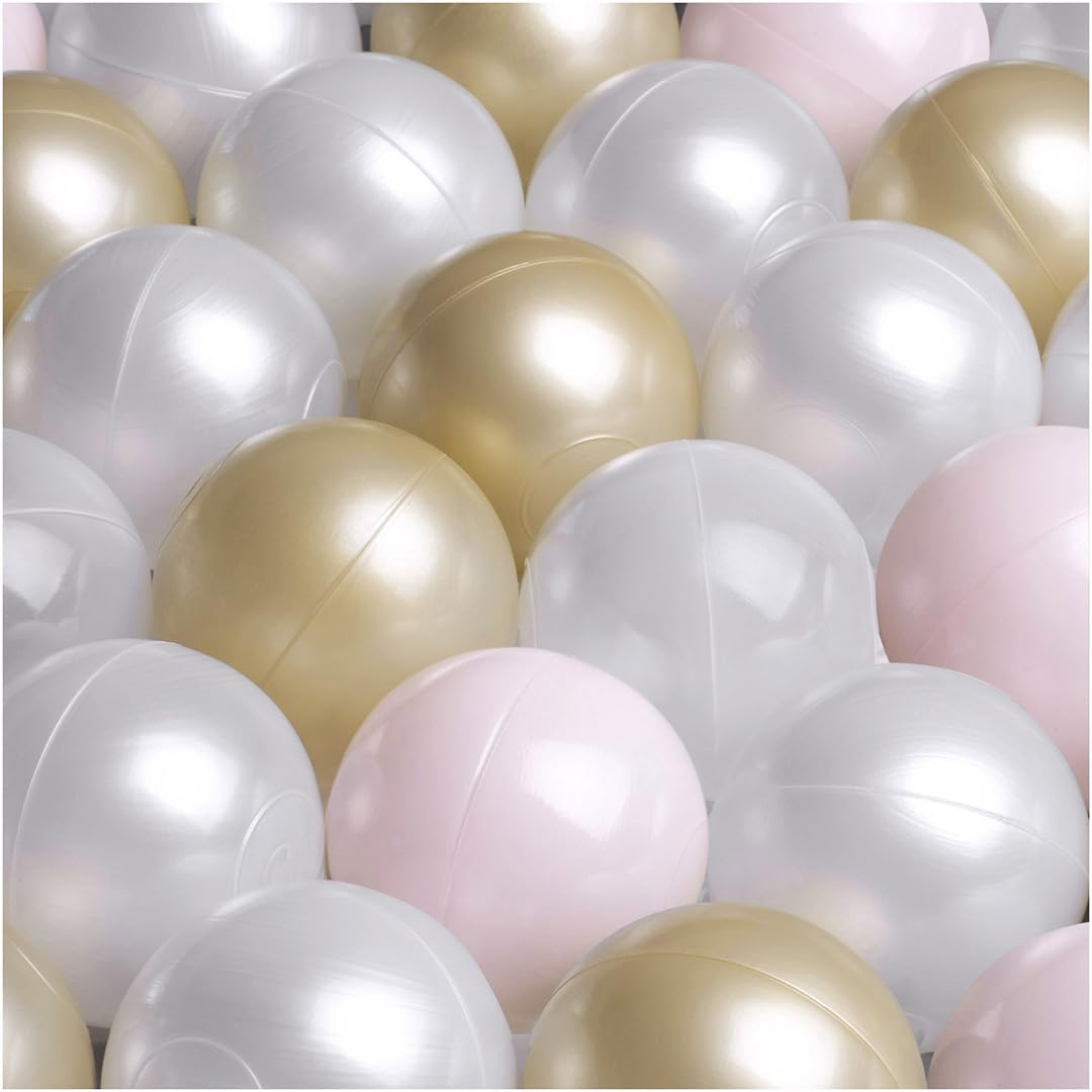 MISIOO Piscina con palline per bambini, rotonda, 90 x 30 cm, con 200 palline Ø 6 cm, in morbida schiuma, rivestimento rimovibile e lavabile, piscina da gioco per bambini piccoli