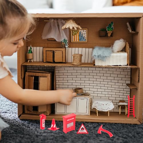 Toddmomy 8pcs Miniature Fire Extinguisher for Doll Houses Boy Girl-friendly Teaching Toy Decoration Safe Lightweight Plastic Firefighter Accessories for Boy Girl Pranks and Parties - Image 5