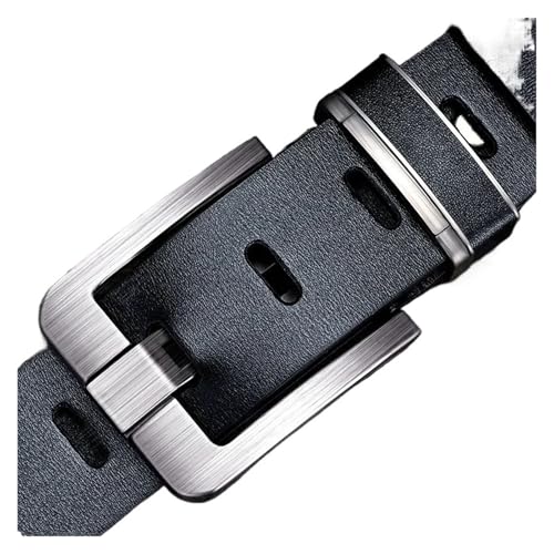 New Leather Cowhide Men's Belt Fashion Metal Alloy Pin Buckle Adult Brand Jeans Business Casual Waist Male Strap Brand