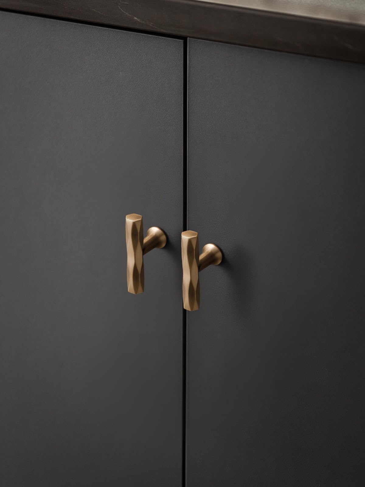 Cabinet Knobs Champagne Bronze 10 Pack Hammered — Amazon image 4