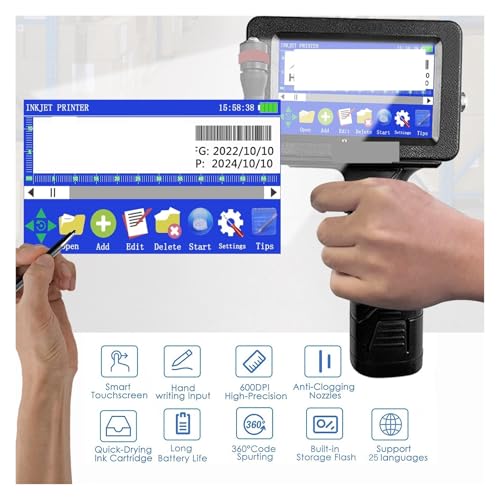 Imprimante portable QR code et date d'expiration multi-support en 24 langues - 6
