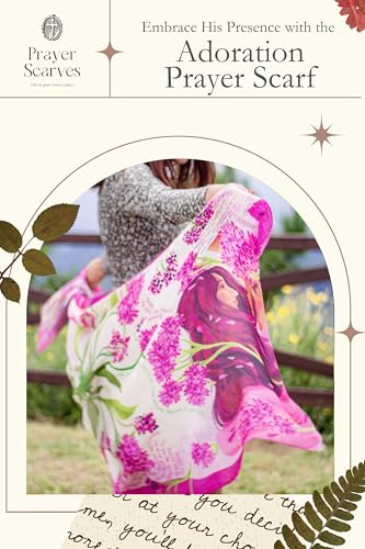 Adoration Prayer Scarf - Large, Lightweight Prayerfully Designed Bible Verse Shawl, 35" x 70", Mary Anointing Jesus's Feet2