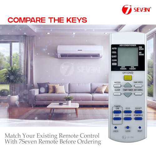Image of 7SEVEN Compatible for Panasonic AC Remote Original 29t Model 1 1.5 2 Ton Split or Window Air Conditioner
