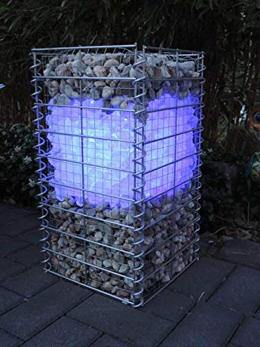 Lichtidee LED Gabionen Beleuchtung – 25 Cm, Warmweiß, 230V, Für Steinmauern & Garten