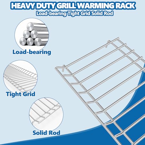 Image of SafBbcue Grill Warming Rack for Royal Gourmet GA5401T, Stainless Steel Grill Upper Rack for Royal 5 Burner Gourmet, Replacement Parts for Royal Gourmet Propane Gas Grills