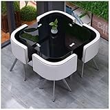 Robuste et stable : cet ensemble table et chaise de négociation dispose de pieds en métal pour une structure solide qui résiste à la rouille. Avec une excellente ténacité et résistance à la déformation, il offre une forte capacité de charge. Profitez d'une expérience culinaire fiable avec cet ensemble de meubles élégant et durable, parfait pour les environnements professionnels et décontractés.