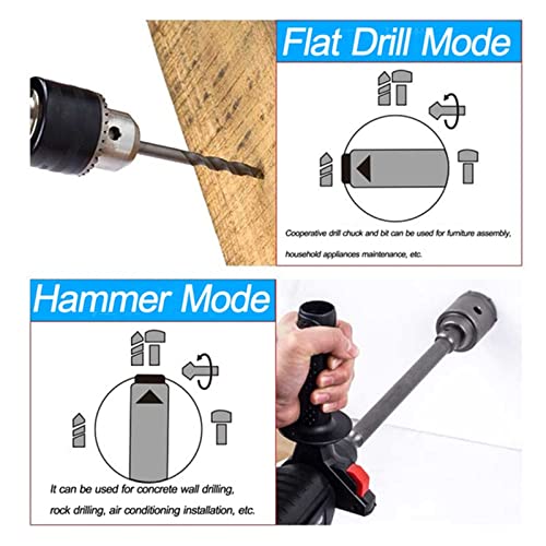 TEMSOOM Hand-Elektrohammer, wiederaufladbarer, bürstenloser, kabelloser Bohrhammer, Schlagbohrmaschine, Abbruch… – Bild 8