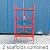 LEADALLWAY Scaffolding Platform 4 Foot High Mobile Baker Scaffolding Mini Portable Scaffolding 770 LBS Capacity with Locking Wheels and Tool Bag, Red