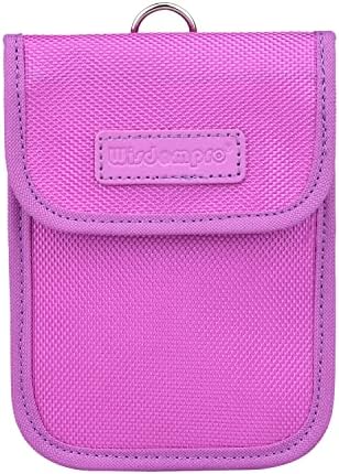 wisdompro Faraday Pouch for Car Keys, Car Key Signal Blocking Pouch, RFID Blocker for Car Keys, Anti-theft Remote Keyless Entry Protector - Purple
