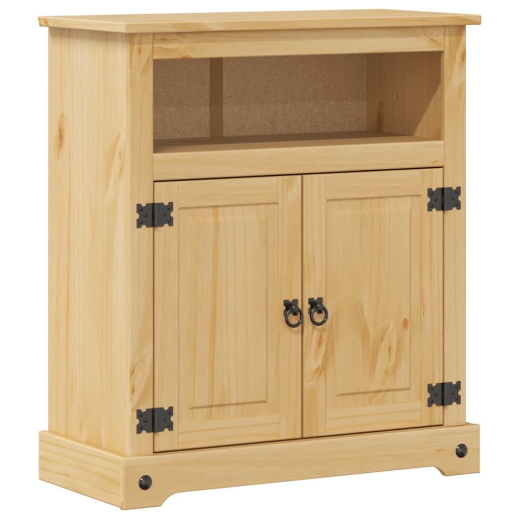 Szafka łazienkowa 70 x 33 x 80 cm lite drewno sosnowe z metalowymi