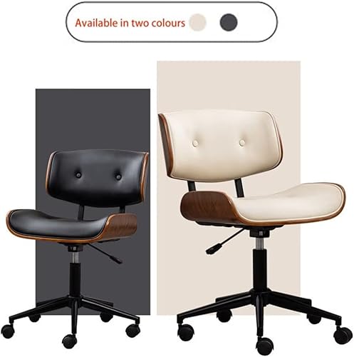 Miniatura 8 de Silla de oficina en casa silla de escritorio con ruedas, cómoda silla de oficina suave, silla de oficina tapizada sin brazos, silla de computadora