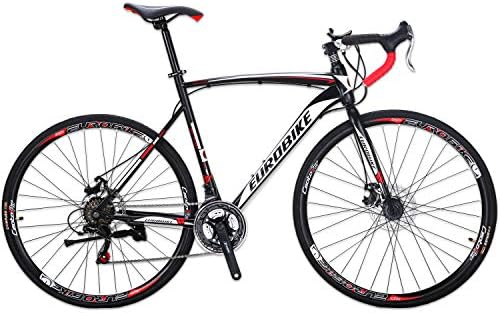 EUROBIKE YH-XC550 Road Bike for Men 54cm Frame Bicycle 700C Wheels Aluminium Rims 21 Speed Dual Disc Brake Commuter Bikes