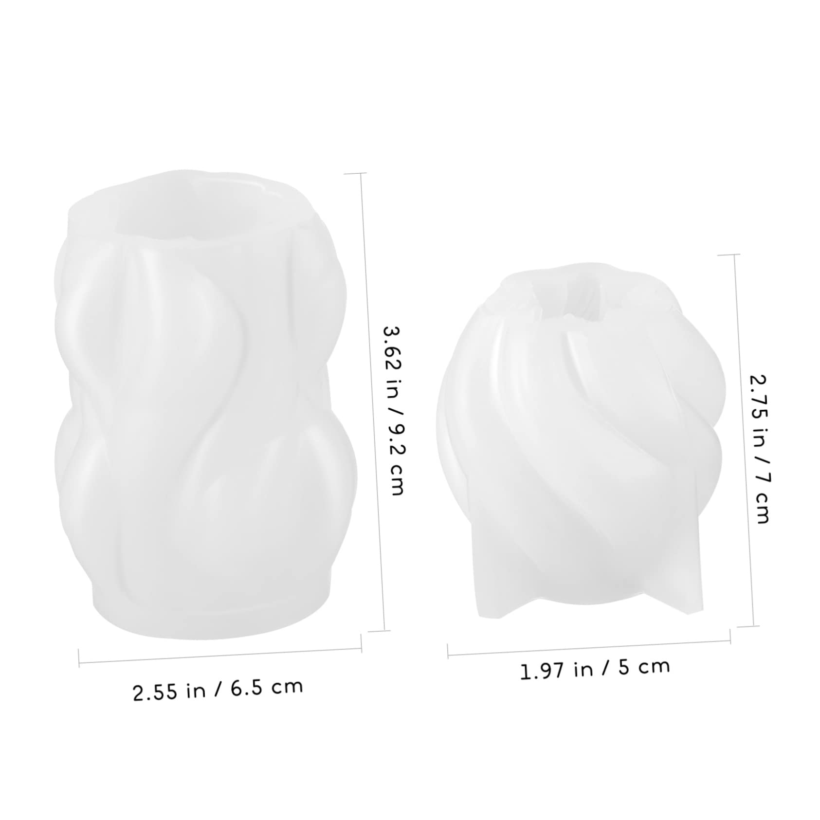 Gadpiparty 4 Piezas Moldes de Silicona para Velas de Aromaterapia Molde de Epoxi Forma de Onda para Hacer Jabón y Velas Adecuado para DIY