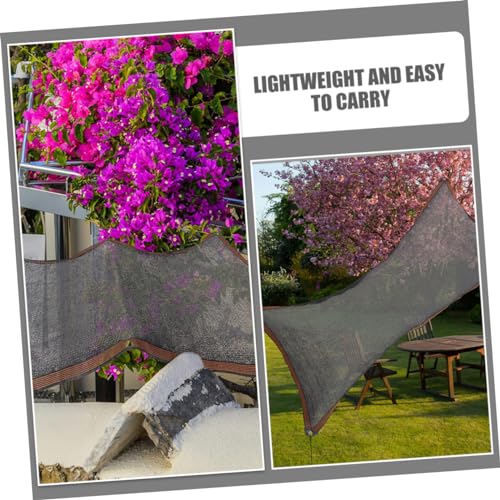 Tela de sombra negra de PE resistente TOYANDONA para exterior bloquea luz en jardin y picnic 8
