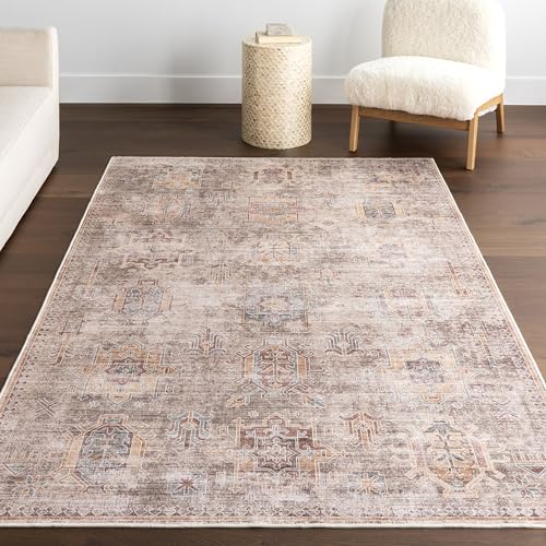 nuLOOM 2'6" x 8' Machine Washable Area Rug with Waterproof Spill Proof Surface, Non Slip Backing and Stain Resistant for Living Room, Bedroom, Kitchen, Dining Room, Philomena Sage Green