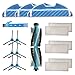 DOKKOO Kit de repuestos Accesorio para Cecotec Conga 1490 Cecotec Conga 1590 Robot Aspirador Repuestos Paquete de 1 Cepillo Principal, 6 filtros Hepa, 6 cepillos Laterales, 3 Trapos de fregona