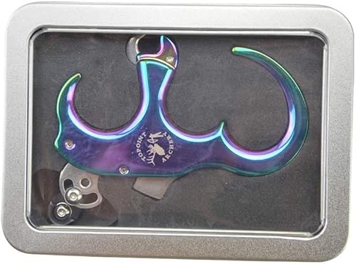 Sharrow Bow Release Aid 3/4 Fingers Automatic Archery Release Aluminium Alloy Thumb Trigger For Compound Bow Accessory (Colorful) #TOP1