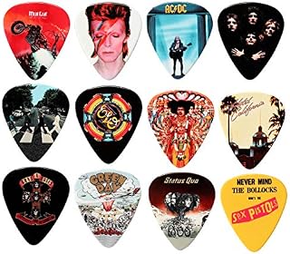 Guitar Picks x 12 Famous Album Covers Premium Quality Plectrums