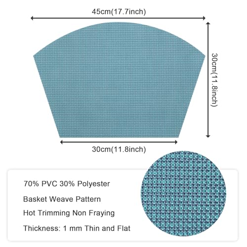 Shacos Round Table Placemats Set Of 4 Wedge Placemat Wipe Clean Heat Resistant Woven Vinyl Round Table Mats thumb #1