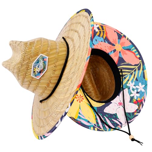 Image of Palmyth Straw Hat for Men & Women Sun Hats, Beach Hat, Fishing Hat Wide Brim UPF 50+ Sun Protection