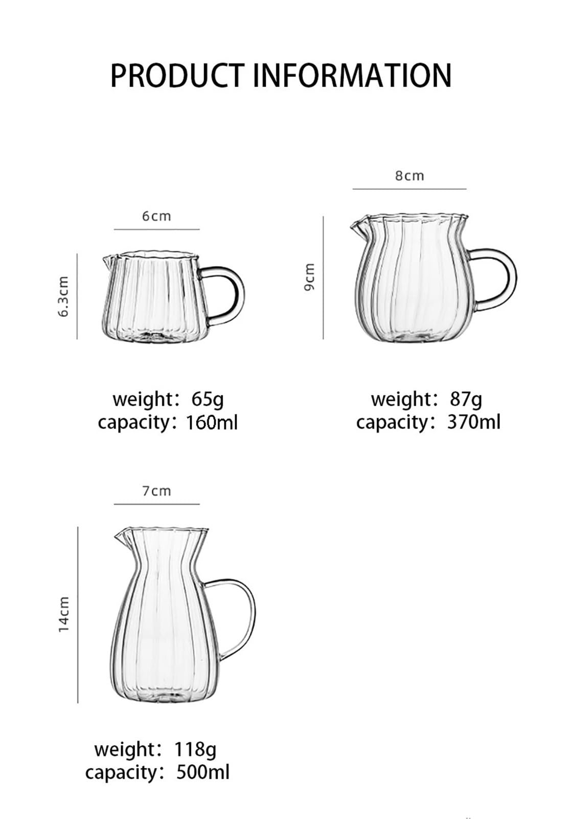 Juego de jarra leche y café transparente con mango, taza espuma Espresso, separador té, vajilla, 2 uds Para Espumar(500ml)