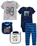 Simple Joys by Carter's Baby Boys' 5-Piecemy 1st Birthday Set, Blue Birthday Boy, 12 Months